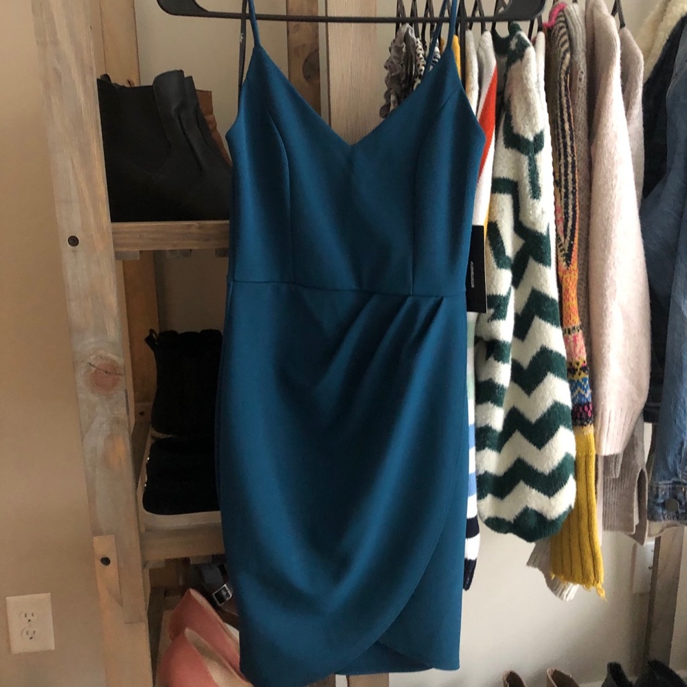 Brand New Lulus Teal Blue Bodycon Dress